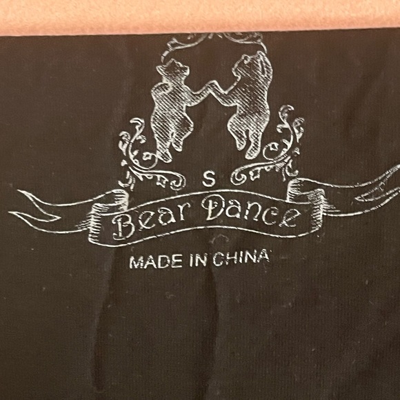 Tops Bear Dance Elephant Boho Embroidered Racer Back Tank Shirt Black Small - Picture 3 of 4